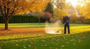 fall lawn fertilization for strong roots and winter lawn preparation