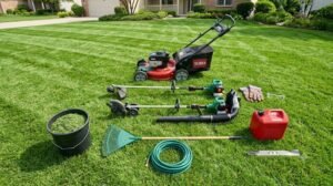 Essential lawn mowing tools and equipment for healthy lawn maintenance